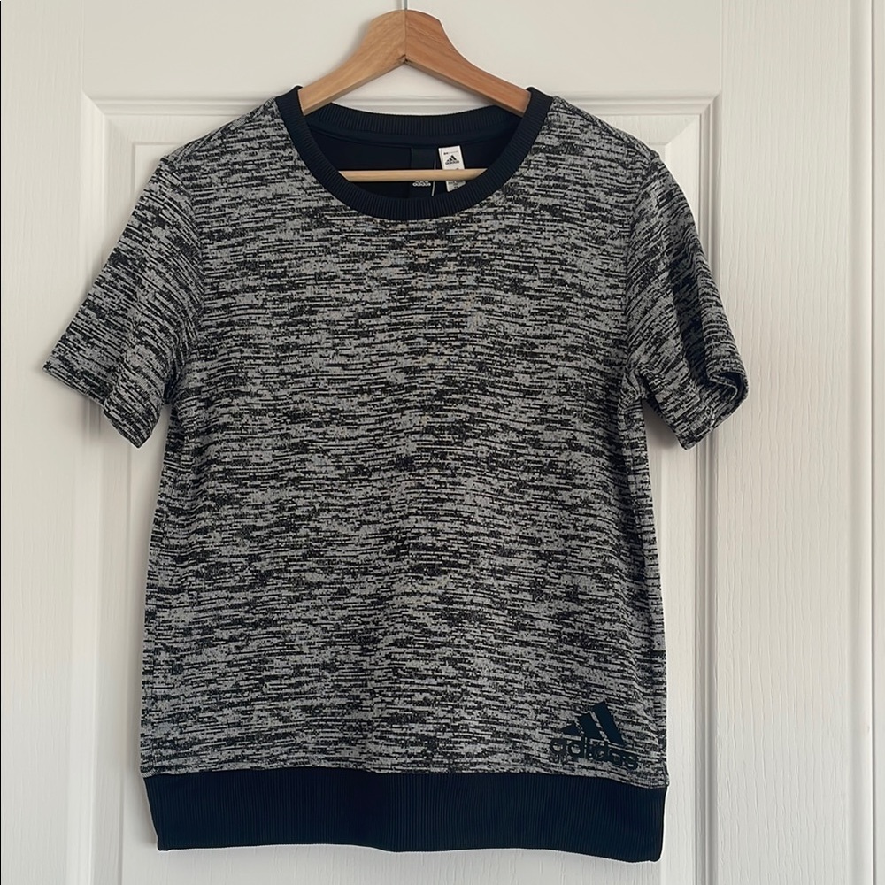 Adidas Grey Short Sleeve Tee, Size Medium